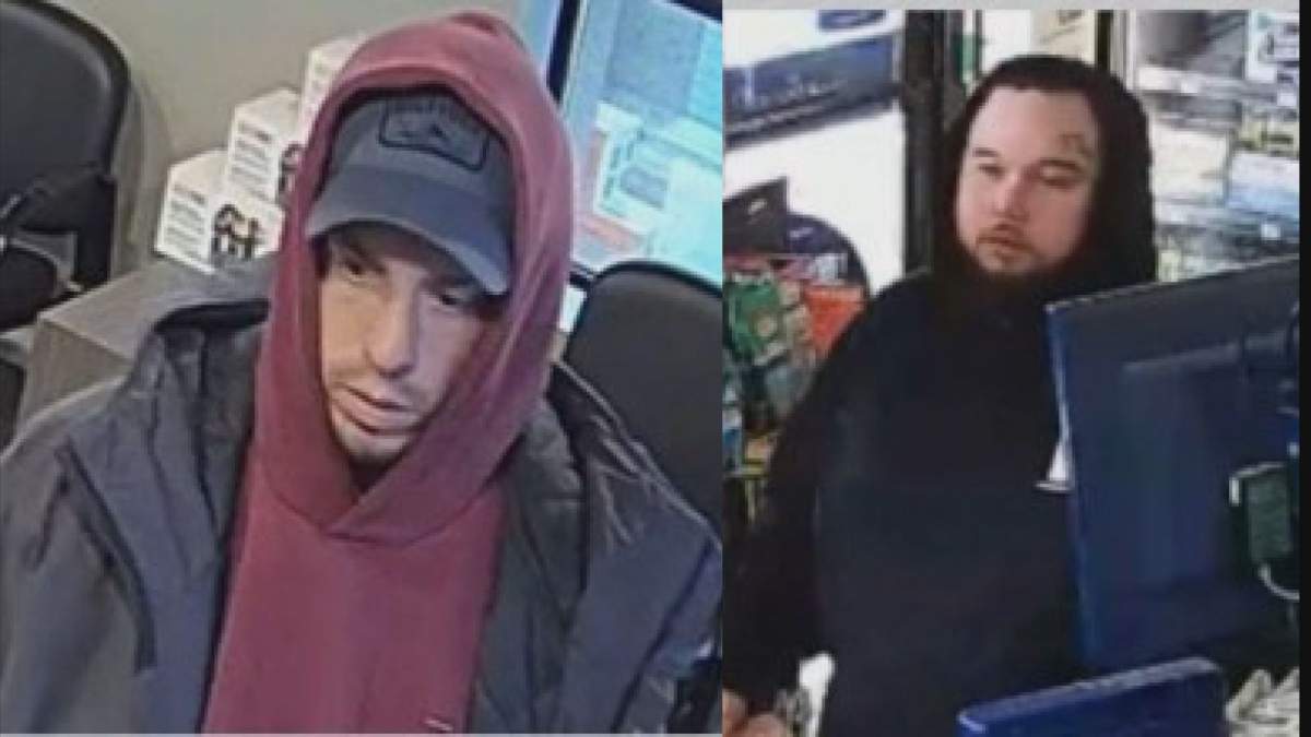 Joseph Madore, left, and Brayton Kennedy are suspects in connection to the April 12 death of an Ottawa man found with life-threatening injuries in Perth, Ont. Police say the two men may be in B.C.