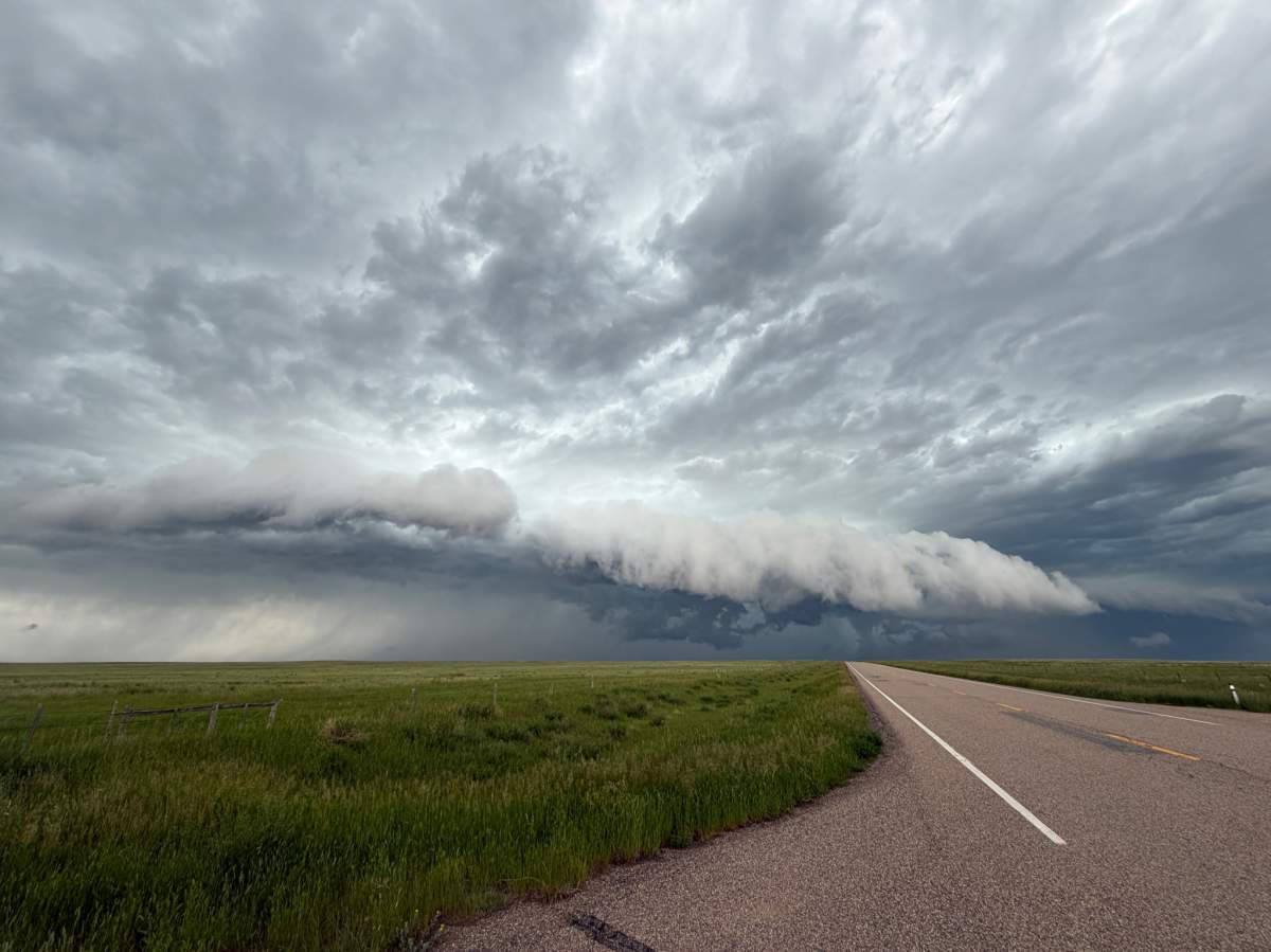 Environment Canada has issued a tornado warning for parts of Manitoba, saying a severe thunderstorm may be producing a tornado west of Salt Point.