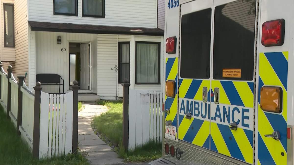 Calgary police say officers were initially called to the home on Templegreen Place at 1:45 p.m. on Wednesday to do a "check on welfare."