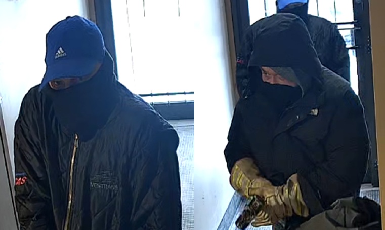 Police provided pictures of the two suspects they are seeking in connection with their investigation into the Corydon Avenue robbery.