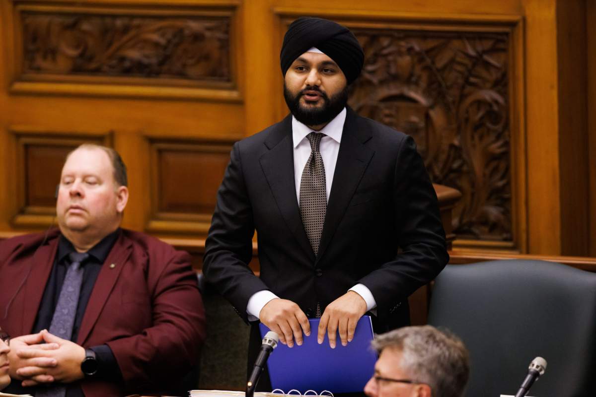PC MPP Hardeep Singh Grewal attends Question Period at Queen's Park in Toronto on Tuesday, May 13, 2025. 