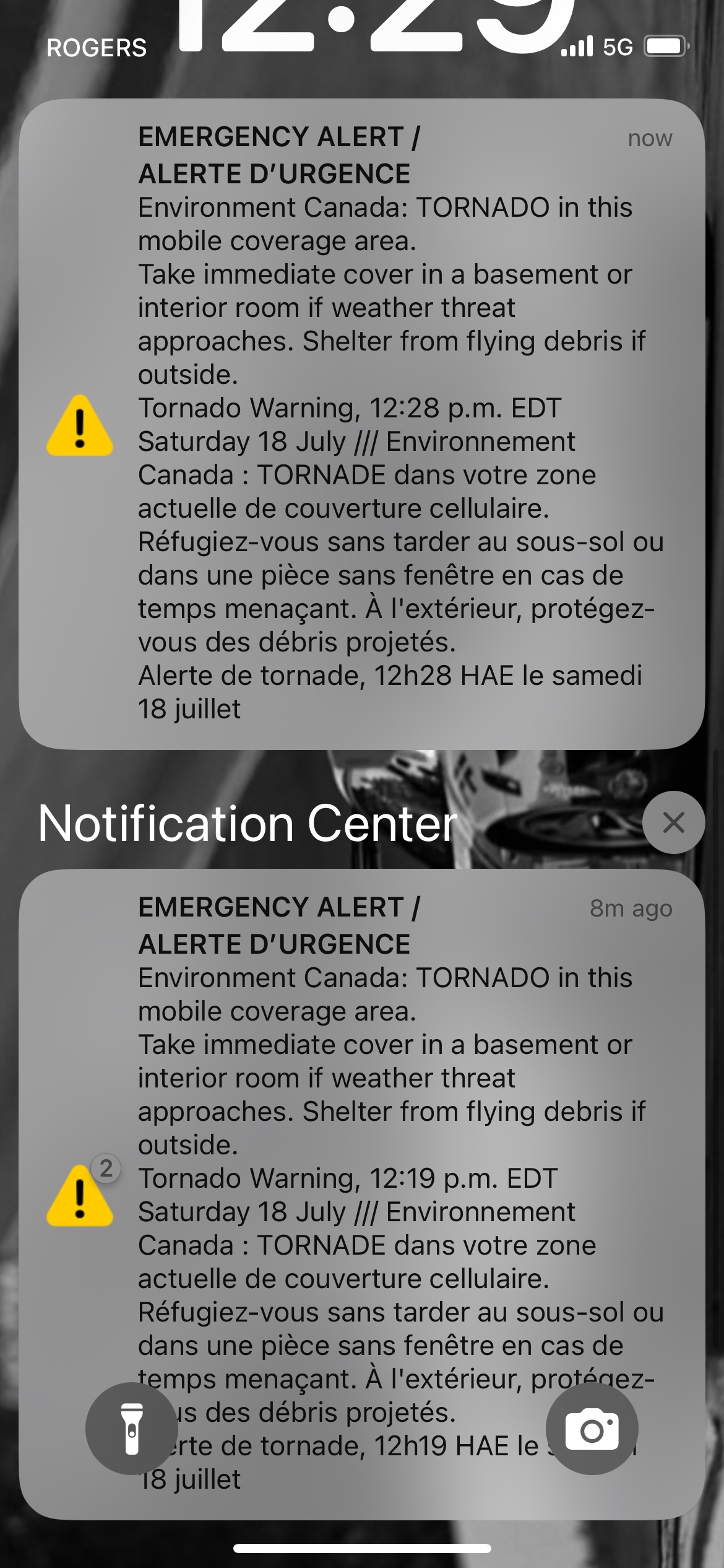 Tornado warnings were briefly issued for parts of southern Ontario on Saturday, but have since been lifted. .