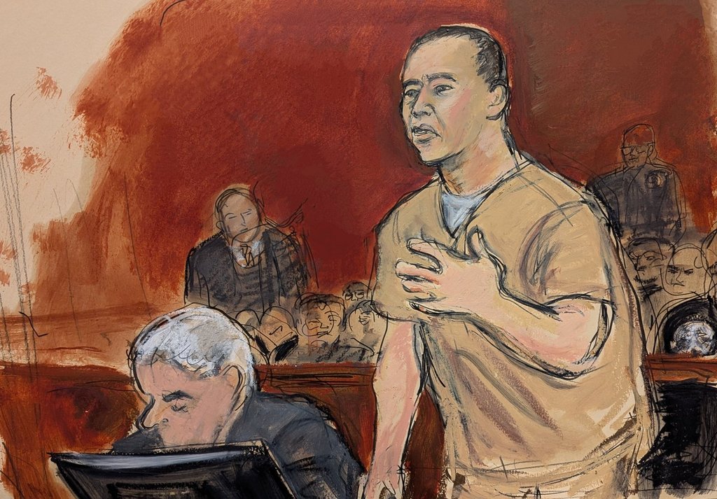 Guo Wengui, who fled China a decade ago and reinvented himself as a U.S.-based Communist party critic, was sentenced on Monday in a Manhattan court by Judge Analisa Torres. In this courtroom sketch, Guo Wengui, Chinese business tycoon, makes his sentencing statement at Manhattan federal court in New York, Monday, June 29, 2026. 